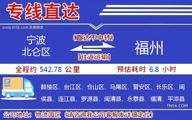 寧波北侖區(qū)到福州物流公司 寧波北侖區(qū)到福州物流公司