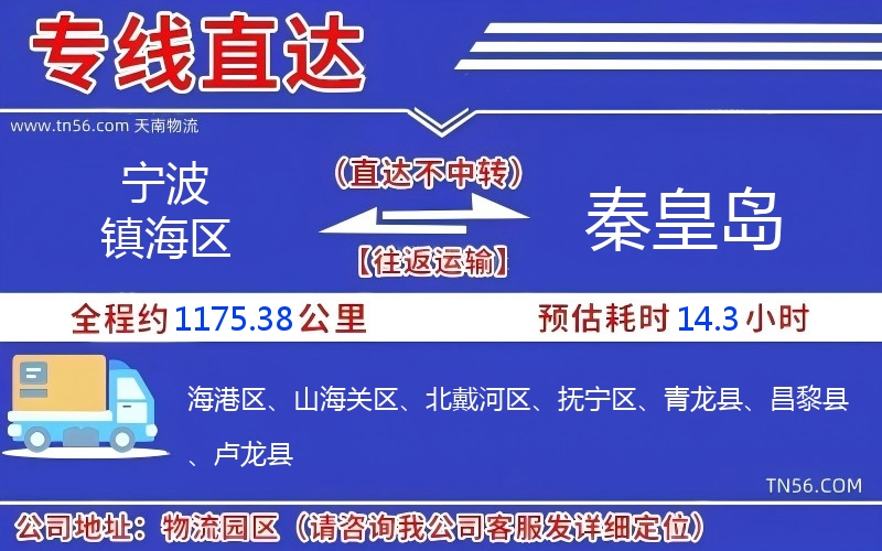 寧波鎮(zhèn)海區(qū)到秦皇島物流公司 寧波鎮(zhèn)海區(qū)到秦皇島物流公司