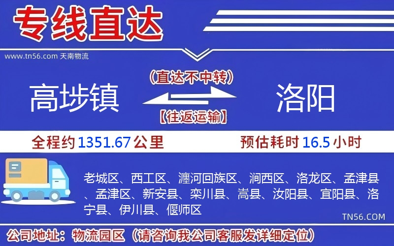 高埗鎮(zhèn)到洛陽物流公司 高埗鎮(zhèn)到洛陽物流公司